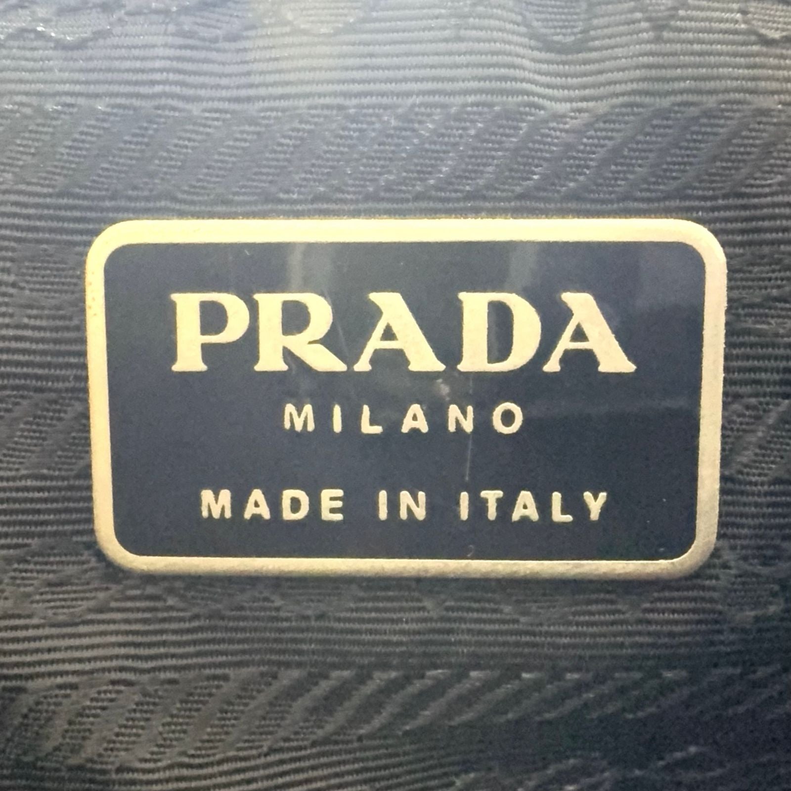 Prada Plastic Handle Nylon Black Tote Silver — view 4