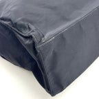 Prada Plastic Handle Nylon Black Tote Silver — view 7