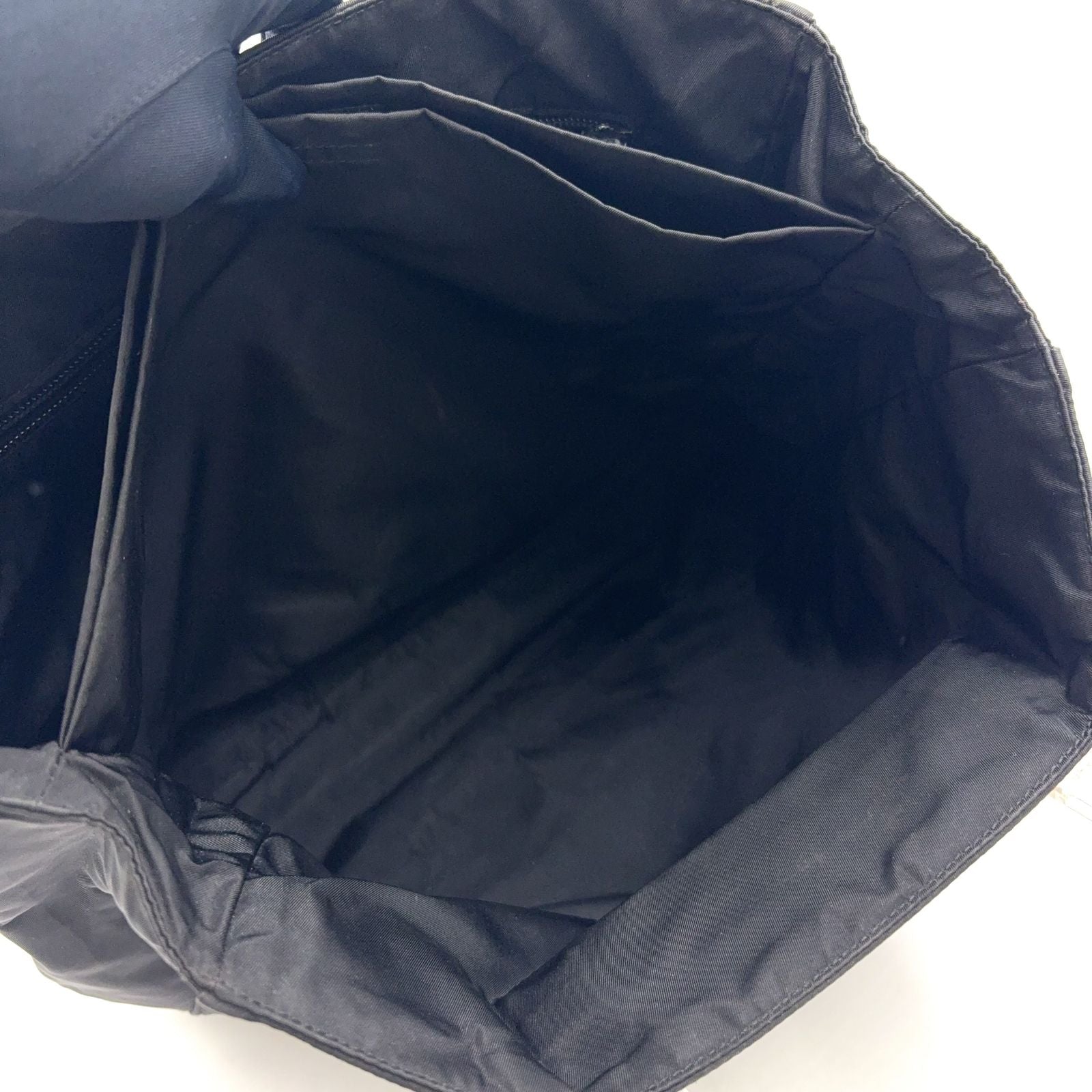 Prada Clear Handle Nylon Black Tote Silver — view 5