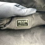 Prada Clear Handle Nylon Black Tote Silver — view 4