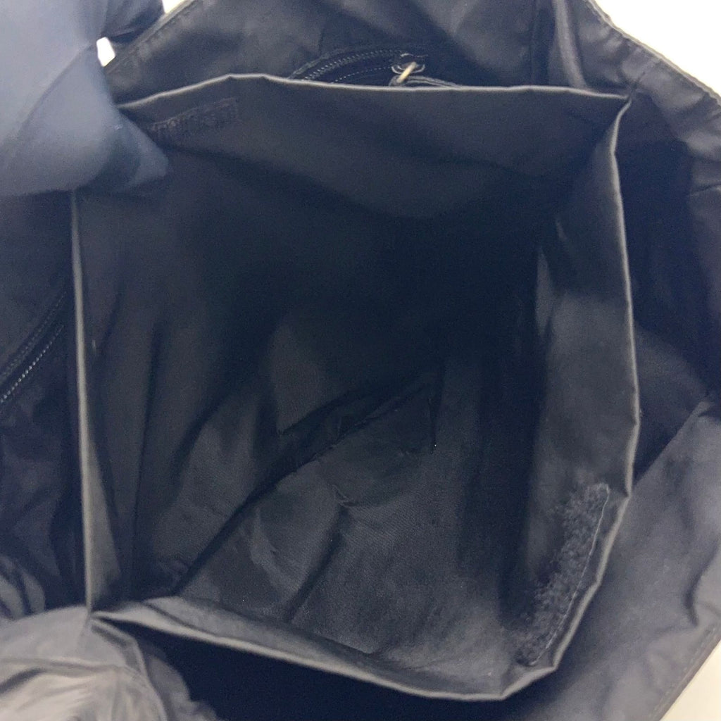 Prada Clear Handle Nylon Black Tote Silver — view 6