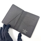 Louis Vuitton Organizer de Poche Epi Blue Marine Leather Black Card Case — view 3