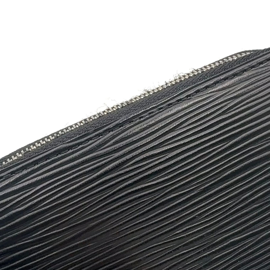 Louis Vuitton Zippy Coin Purse Epi Noir Leather Black Case Silver — view 5