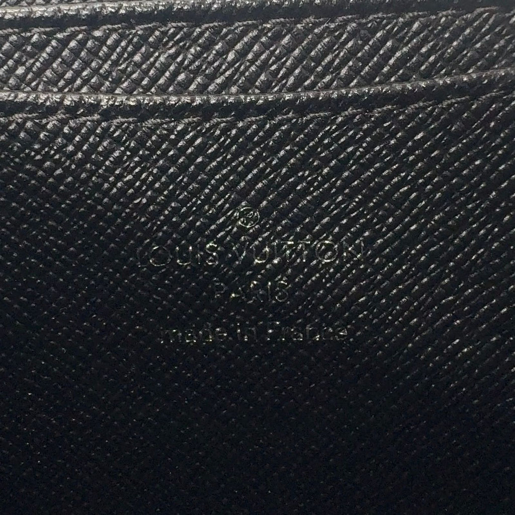 Louis Vuitton Zippy Coin Purse Epi Noir Leather Black Case Silver — view 4