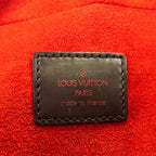 Louis Vuitton Saria Horizontal Damier Ebene Leather Brown Handbag Gold — view 4
