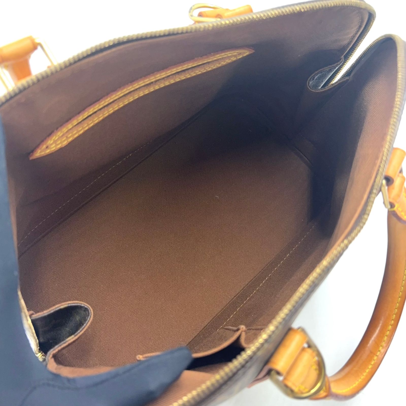 Louis Vuitton Alma PM Monogram Leather Brown Light Handbag Gold — view 3