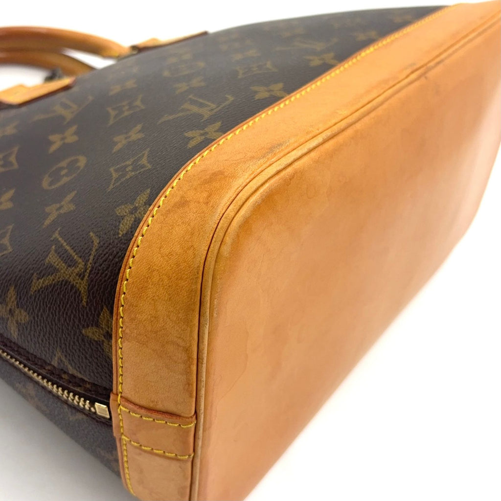 Louis Vuitton Alma PM Monogram Leather Brown Light Handbag Gold — view 7