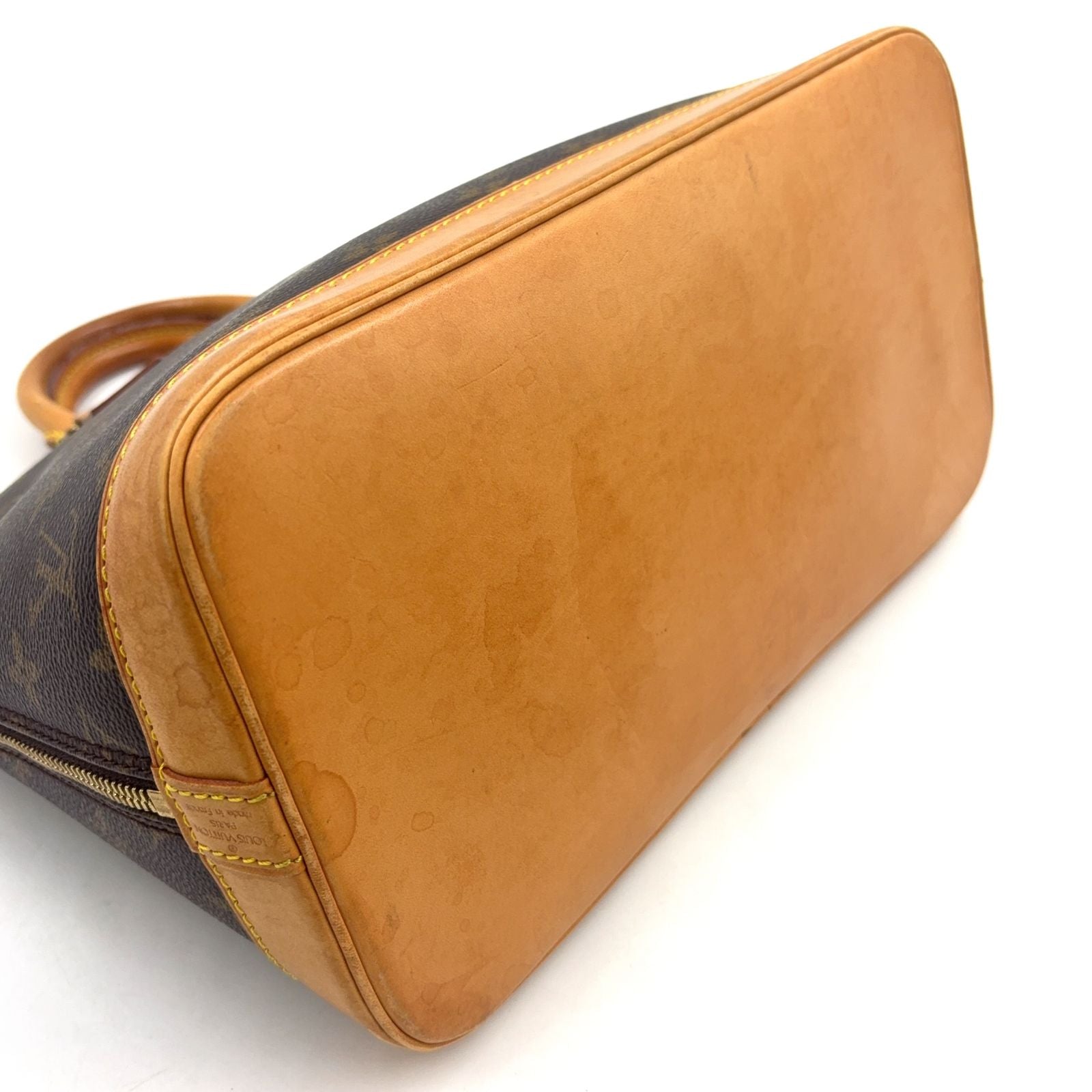 Louis Vuitton Alma PM Monogram Leather Brown Light Handbag Gold — view 5