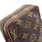 Louis Vuitton Mini Danube Monogram Leather Brown Light Shoulder Bag Gold — view 7