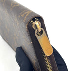 Louis Vuitton Zippy Wallet Monogram Leather Brown Round Gold — view 8