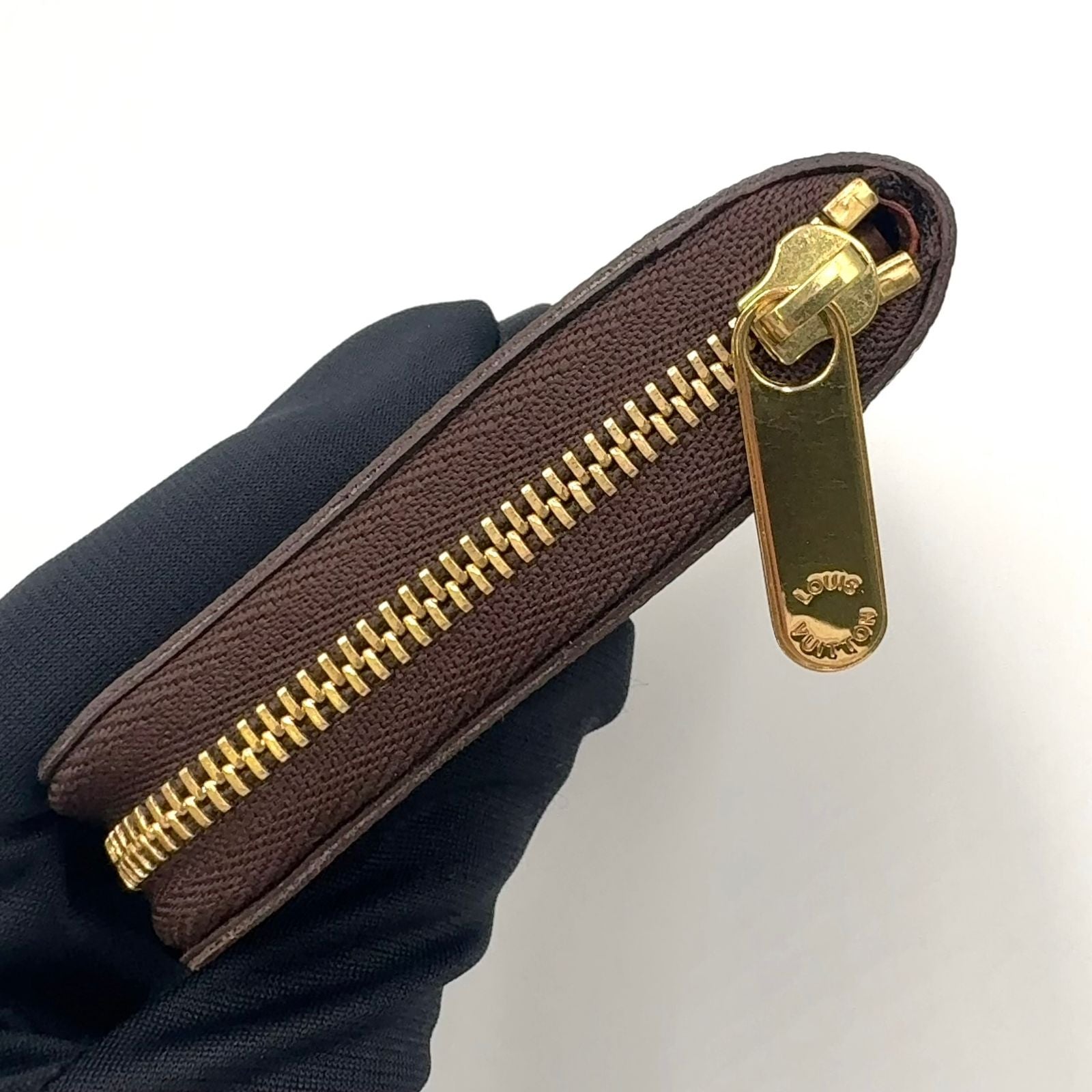 Louis Vuitton Zippy Coin Purse Monogram Brown Case Gold — view 8