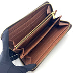 Louis Vuitton Zippy Wallet Monogram Leather Brown Round Gold — view 3