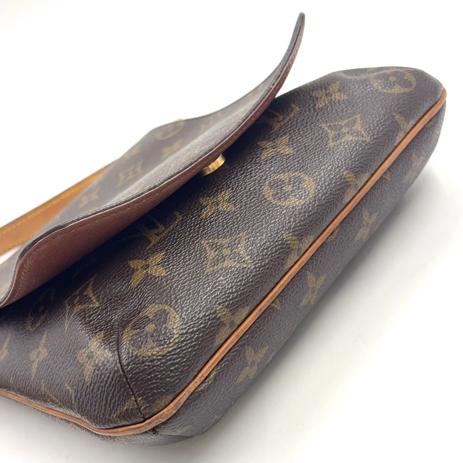 Louis Vuitton Musette Salsa Short Strap Monogram Leather Brown Light Shoulder — view 8