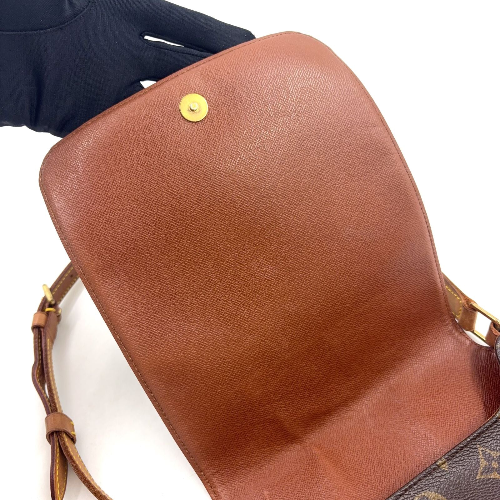 Louis Vuitton Musette Salsa Short Strap Monogram Leather Brown Light Shoulder — view 9