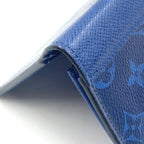 Louis Vuitton Portefeuille Brazza Taigarama Cobalt Blue Leather Bifold Wallet — view 6