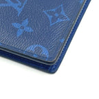 Louis Vuitton Portefeuille Brazza Taigarama Cobalt Blue Leather Bifold Wallet — view 9