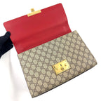 Gucci Padlock GG Guccissima Leather Beige Red Chain Shoulder Bag Gold — view 8