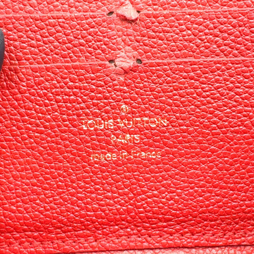Louis Vuitton Portefeuille Clemence Monogram Empreinte Scarlet Leather — view 4