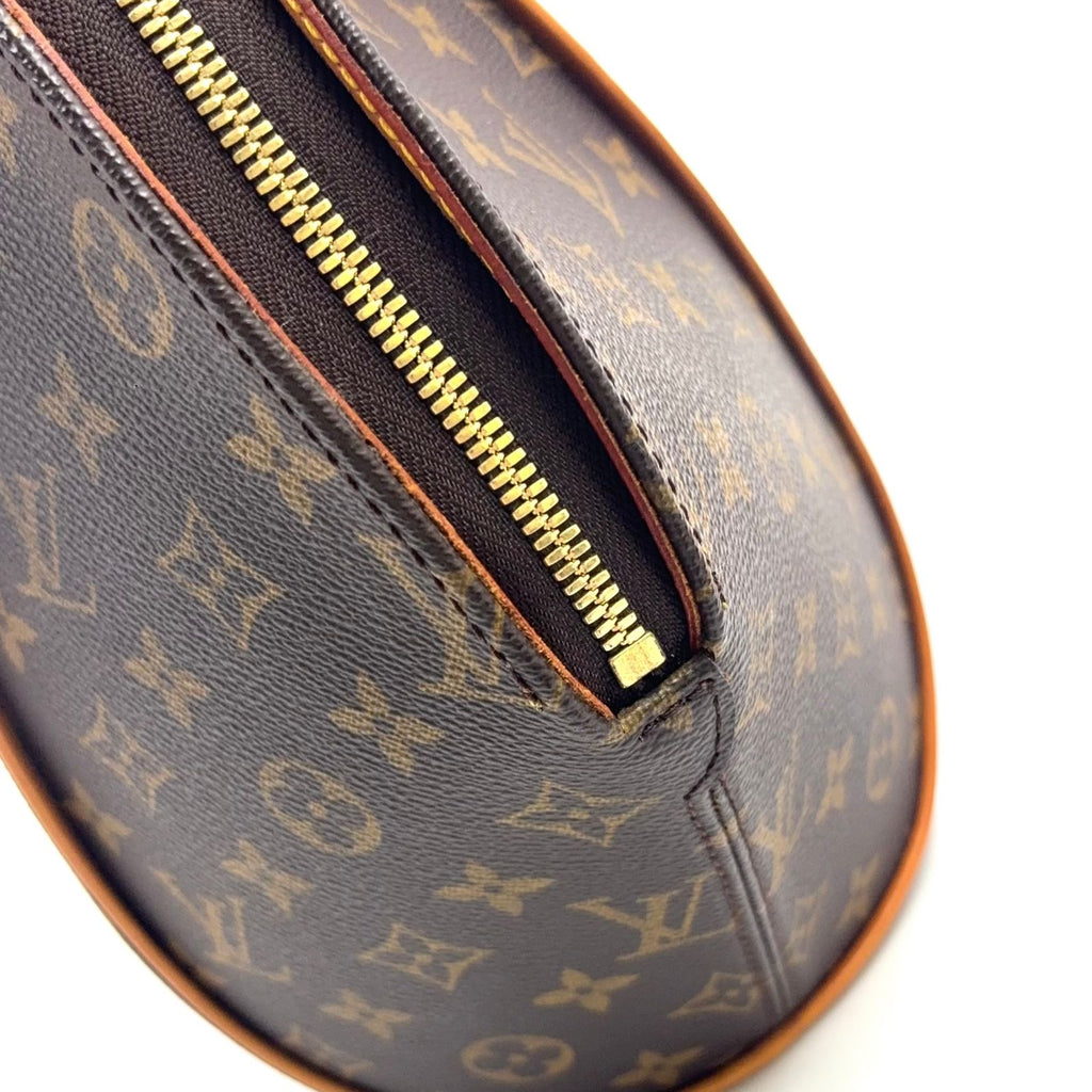 Louis Vuitton Ellipse MM Monogram Leather Brown Light Handbag Gold — view 6
