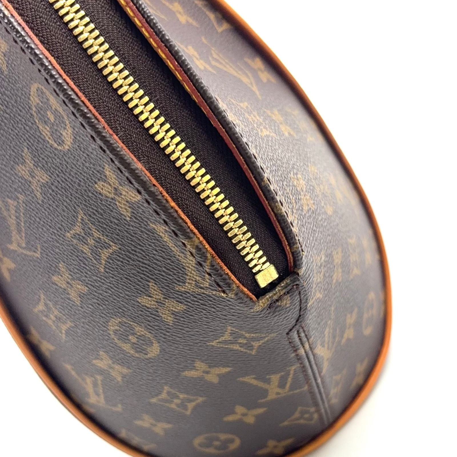 Louis Vuitton Ellipse MM Monogram Leather Brown Light Handbag Gold — view 6