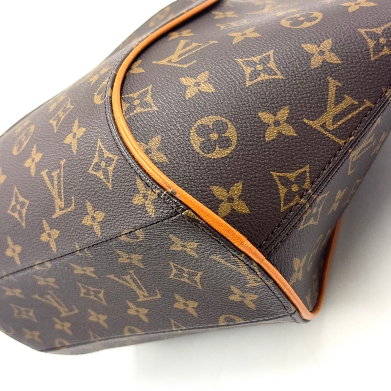 Louis Vuitton Ellipse MM Monogram Leather Brown Light Handbag Gold — view 5