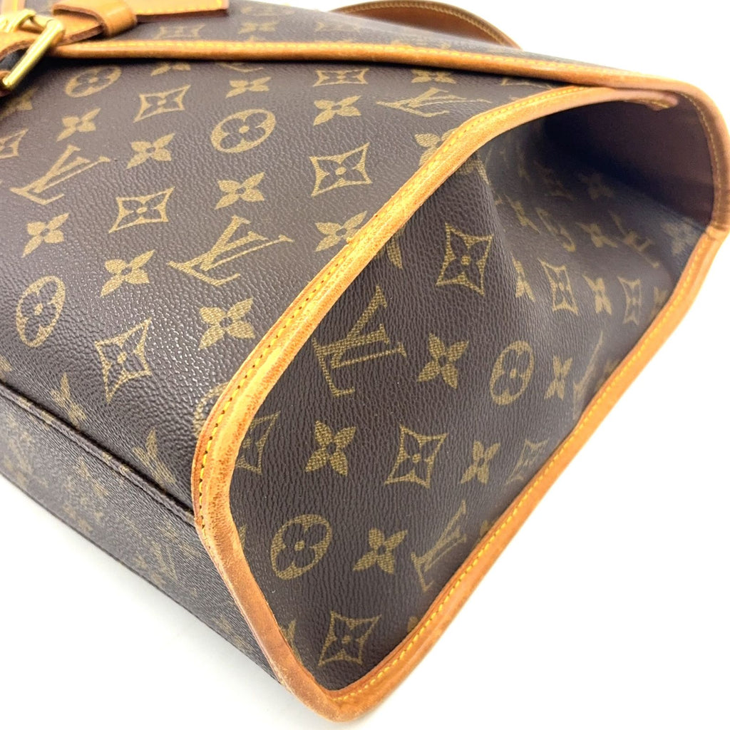 Louis Vuitton Beverly Monogram 2-Way Leather Brown Light Handbag Gold — view 6