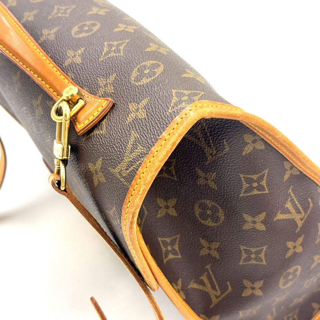 Louis Vuitton Beverly Monogram 2-Way Leather Brown Light Handbag Gold — view 7