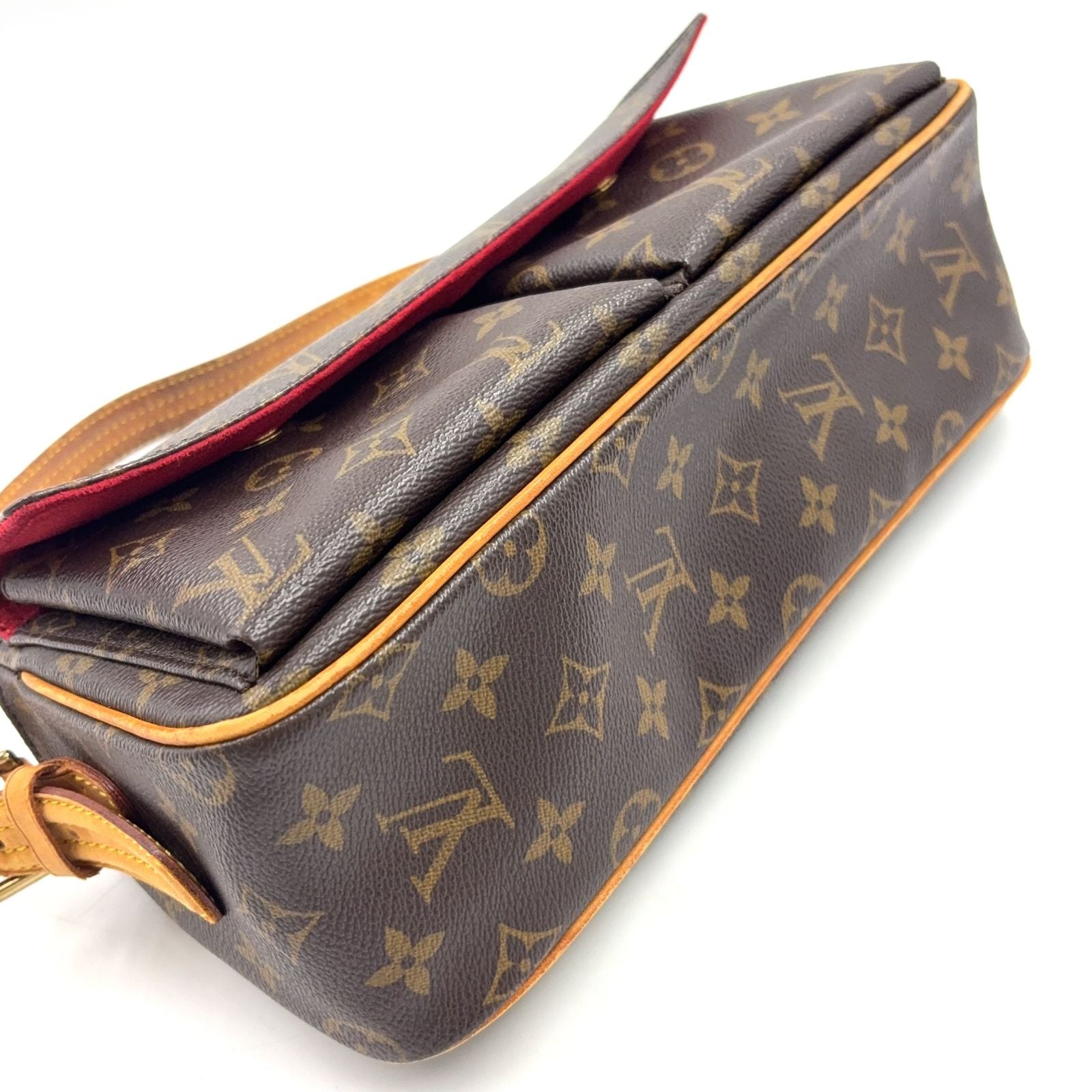 Louis Vuitton Viva Cite MM Monogram Leather Brown Light Shoulder Bag Gold — view 5