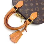 Louis Vuitton Alma BB Monogram Leather Brown Light Handbag Gold — view 8