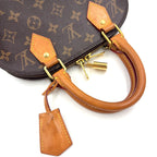 Louis Vuitton Alma BB Monogram Leather Brown Light Handbag Gold — view 9