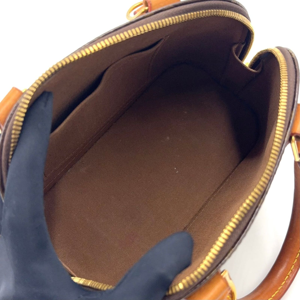 Louis Vuitton Alma BB Monogram Leather Brown Light Handbag Gold — view 3