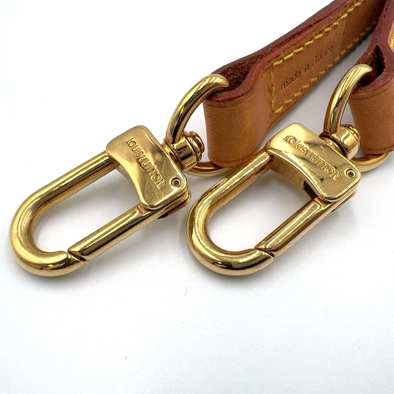 Louis Vuitton Leather Light Brown Shoulder Strap Gold — view 7