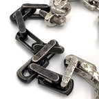 Louis Vuitton Collier Monogram Chain Metal Silver Black Necklace — view 8