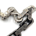 Louis Vuitton Collier Monogram Chain Metal Silver Black Necklace — view 7