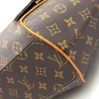Louis Vuitton Ellipse Shopping Monogram Leather Brown Light Shoulder Bag Gold — view 8