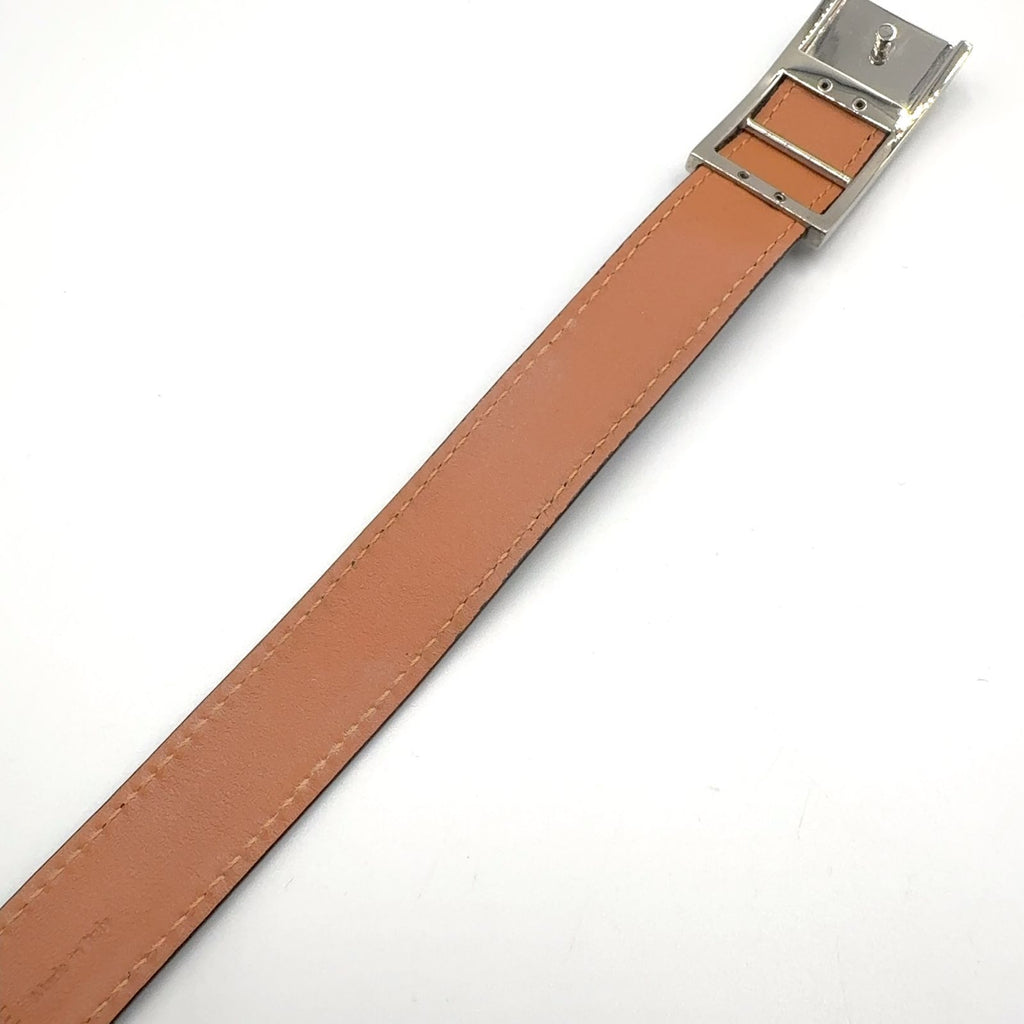 Loewe Plate Buckle Style Choker Leather Black Bracelet Silver — view 7