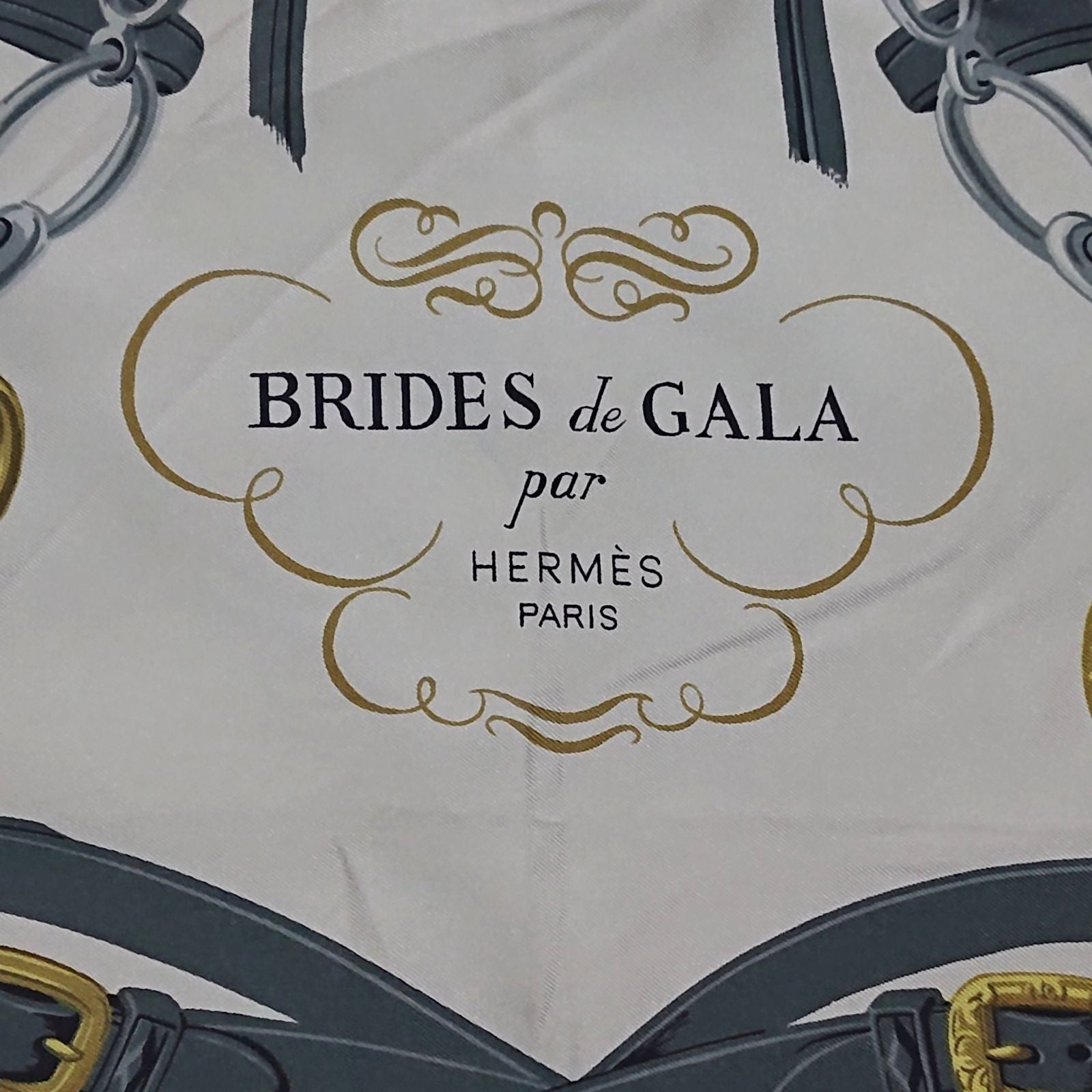 Hermes Carre 90 Brides de Gala Silk Scarf Blue — view 6
