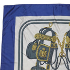 Hermes Carre 90 Brides de Gala Silk Scarf Blue — view 4