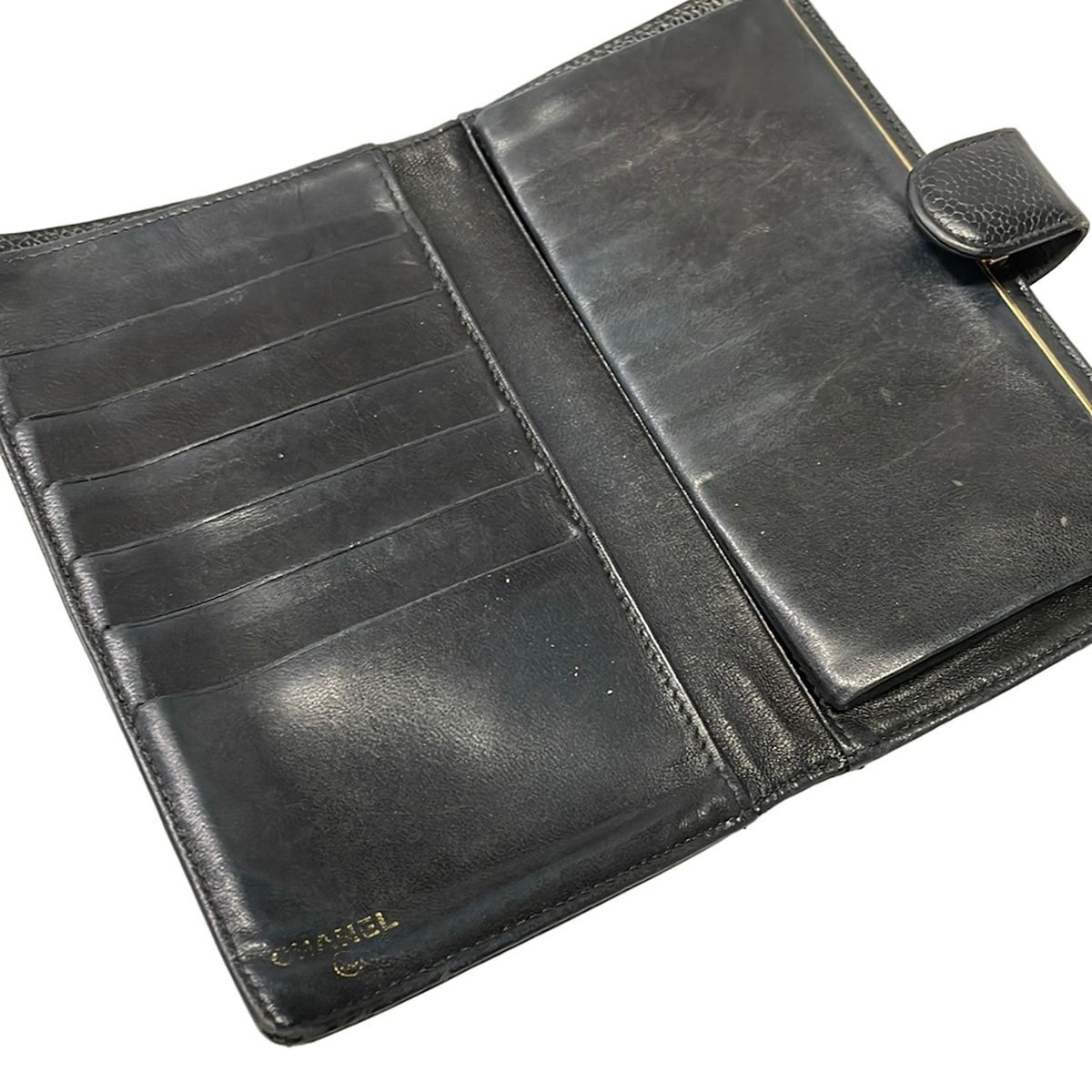Chanel Wallet Black CC Logo Gold Kiss Lock — view 3