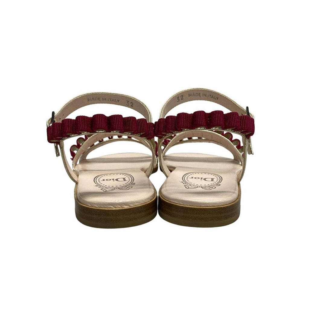 Dior Sandals Silver Pink Leather — view 3