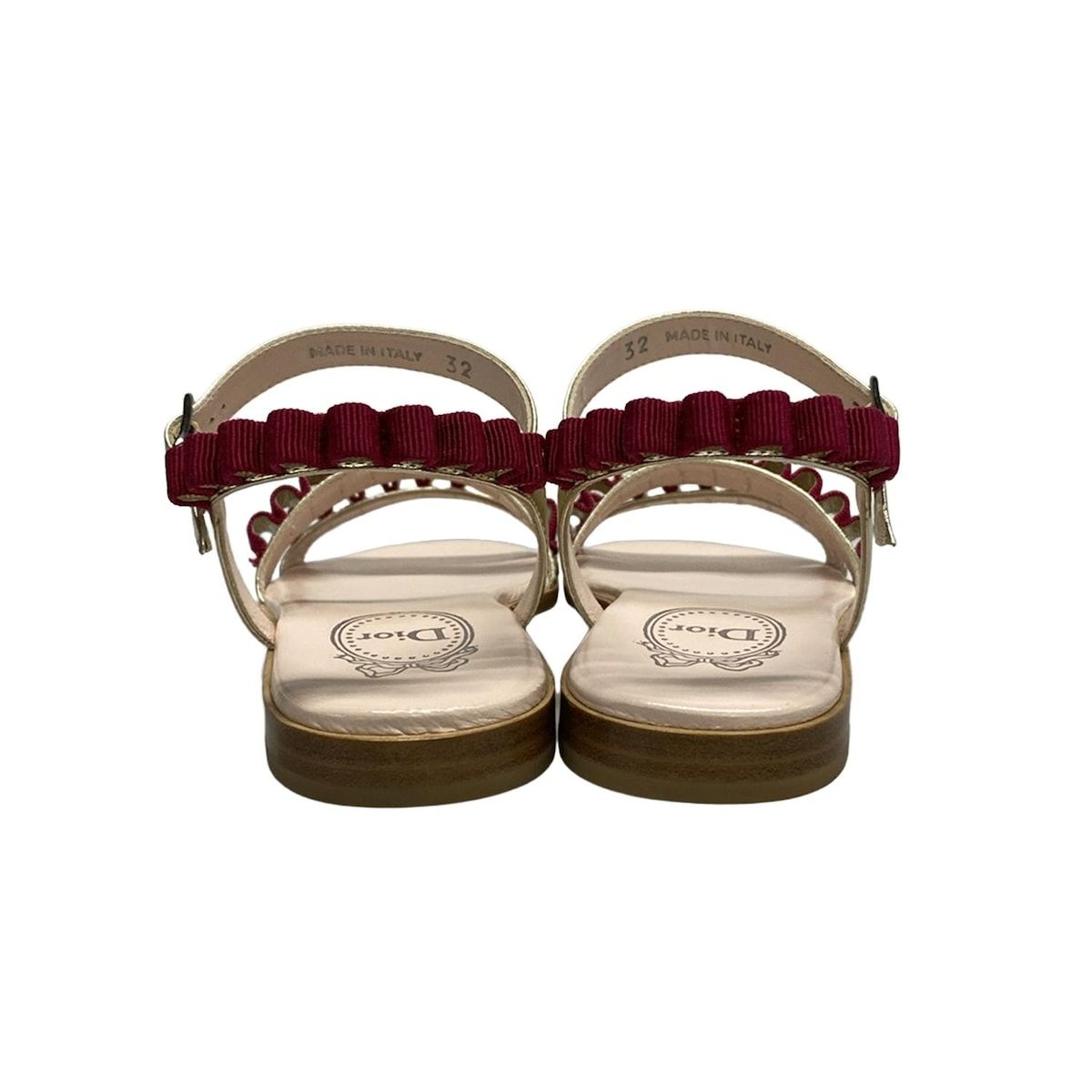 Dior Sandals Silver Pink Leather — view 3
