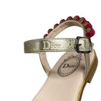 Dior Sandals Silver Pink Leather — view 8