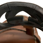 Gucci Sandals 35 1 2C Brown Interlocking Wedge Sole Leather — view 7
