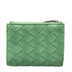 Bottega Veneta Bifold Wallet Maxi Intrecciato Light Green Leather — view 2