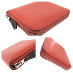 Hermes Azap Compact Silk in Rose Jaipur Orange Veau Coin Purse — view 6