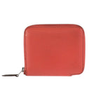 Hermes Azap Compact Silk in Rose Jaipur Orange Veau Coin Purse — view 2