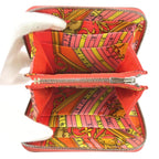 Hermes Azap Compact Silk in Rose Jaipur Orange Veau Coin Purse — view 8