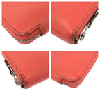 Hermes Azap Compact Silk in Rose Jaipur Orange Veau Coin Purse — view 4