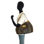 Louis Vuitton Monogram Galleria PM Brown Gold Shoulder — view 6