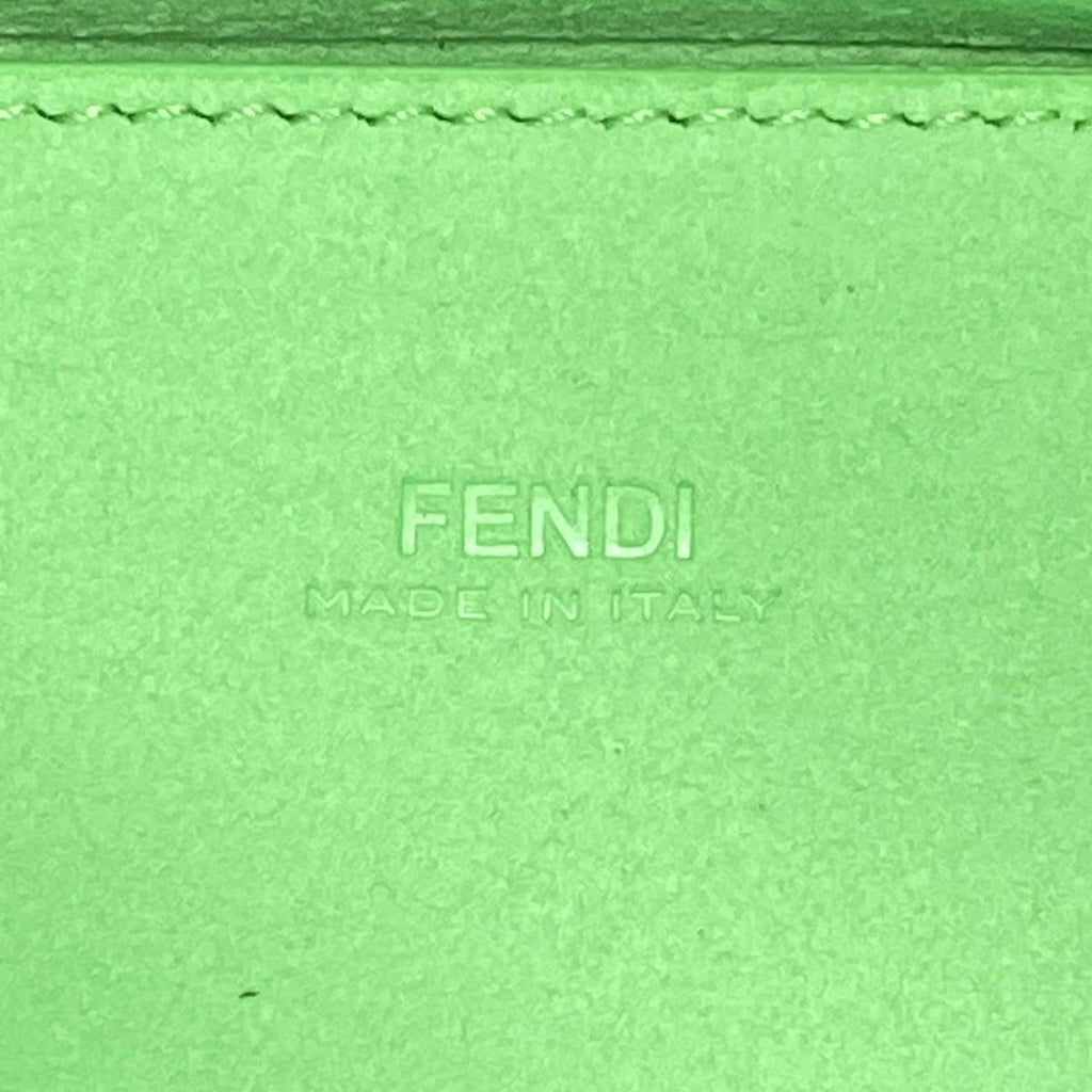 Fendi Tote Shopping Small Light Green Chain Shoulder Leather — view 9